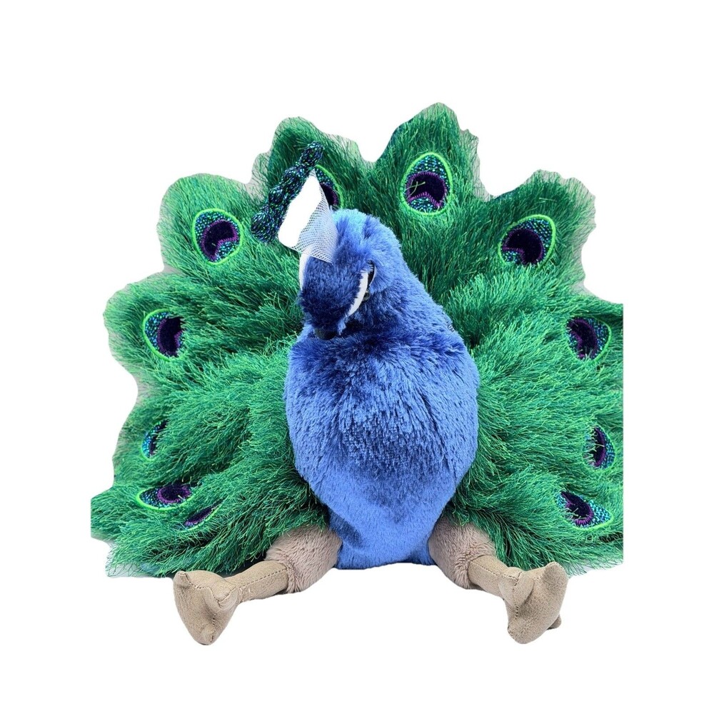 Folkmanis Peacock Hand Puppet Realistic Stuffed Plush Toy Animal 16” Large Bird